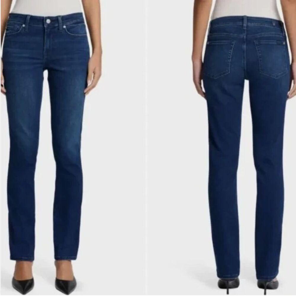 7 For All Mankind Kimmie Bootcut Jeans Womens Size 26 Dark Wash Mid Rise Stretch